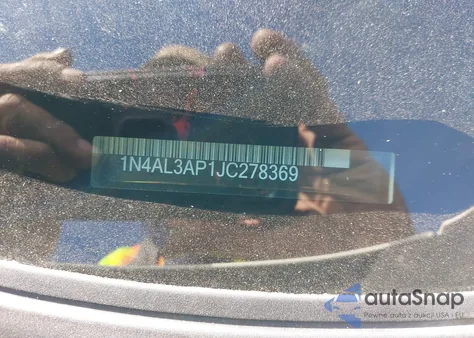 2018 Nissan Altima 2.5 Sr from USA, damaged, VIN 1N4AL3AP1JC278369